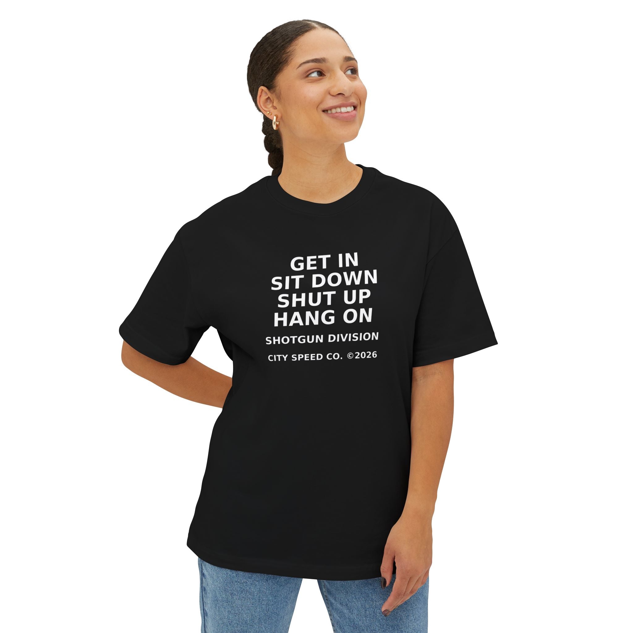 Get In, Sit Down Tee – City Speed Co, Co-Driver Collection