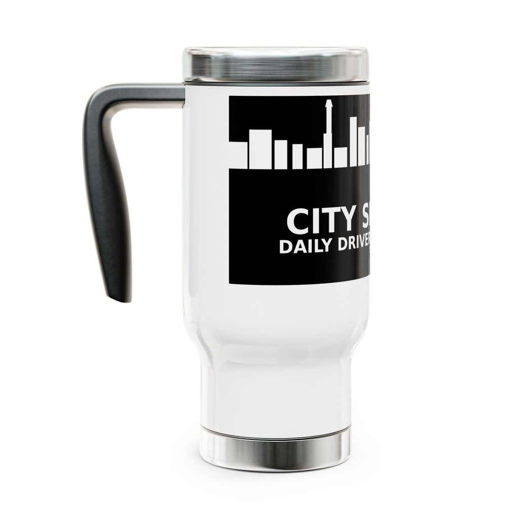 City Speed Co. 14oz Stainless Travel Mug with Handle – Daily Driver Premium Gear