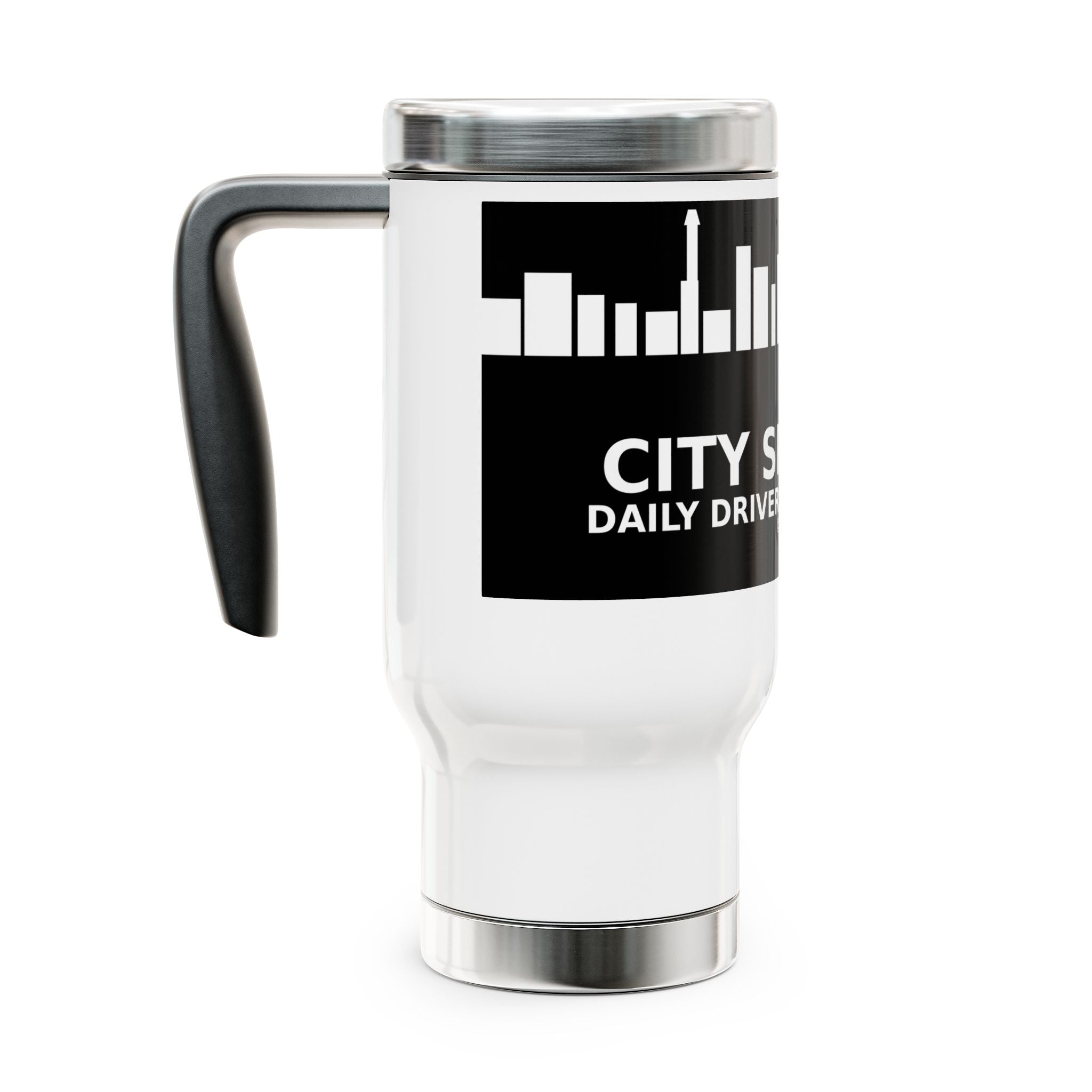 City Speed Co. 14oz Stainless Travel Mug with Handle – Daily Driver Premium Gear