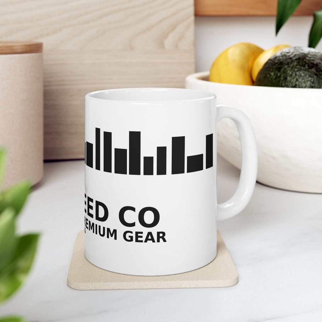 City Speed Co. Ceramic Mug — 'City Speed' Skyline Bar Graph Coffee Cup (11oz & 15oz)
