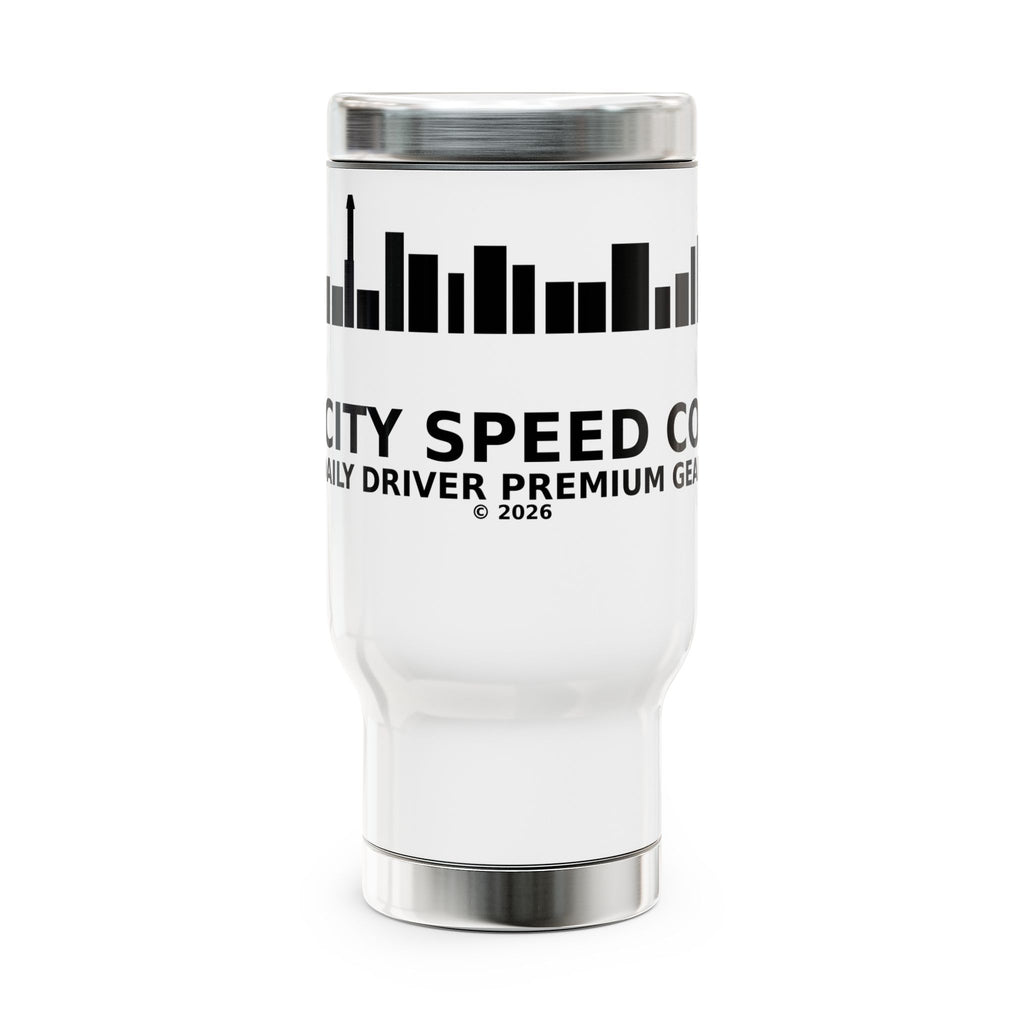 City Speed Co. 14oz Stainless Travel Mug with Handle