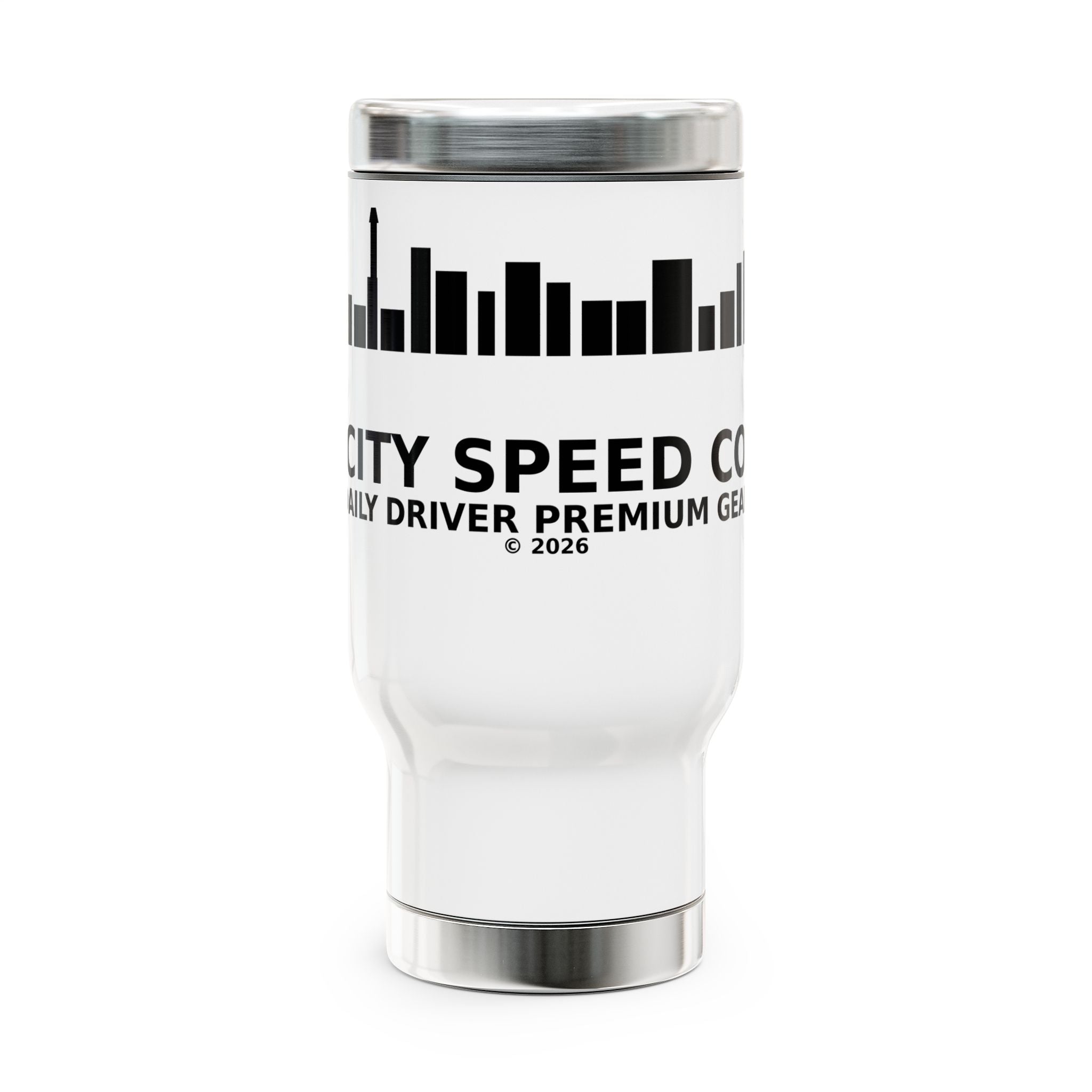 City Speed Co. 14oz Stainless Travel Mug with Handle