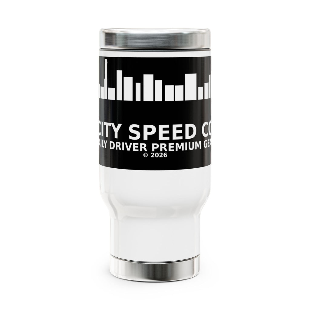 City Speed Co. 14oz Stainless Travel Mug with Handle – Daily Driver Premium Gear