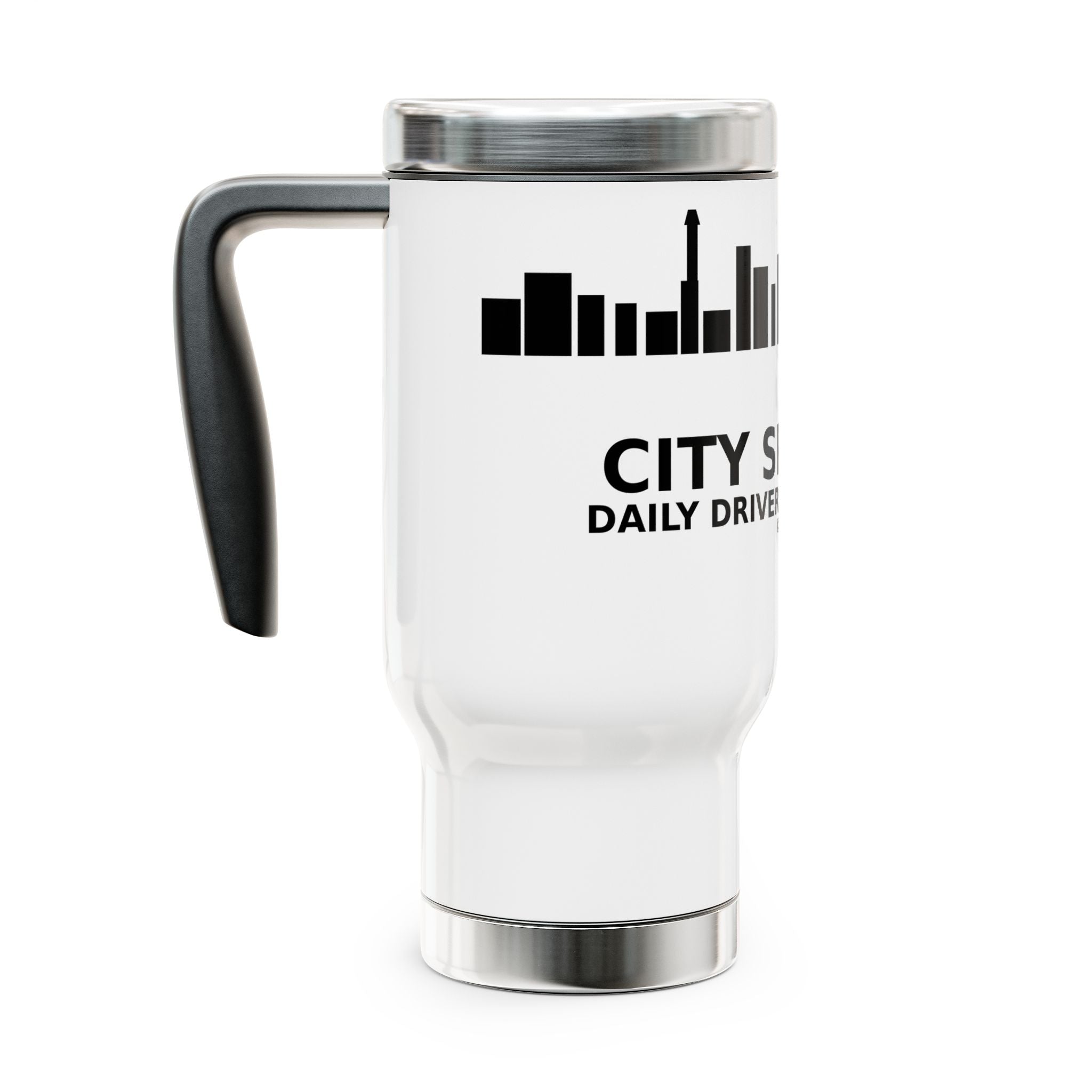 City Speed Co. 14oz Stainless Travel Mug with Handle